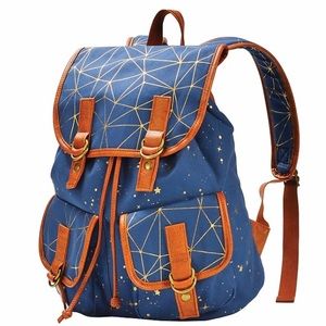Luna & Luster Canvas Backpack Navy Constellations